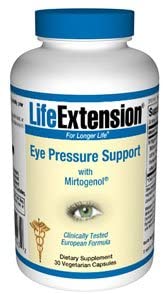 Imagen del suplemento de Life Extension soporte de presión ocular con Mirtogenol 120 Mg, 30 cápsulas vegetarianas